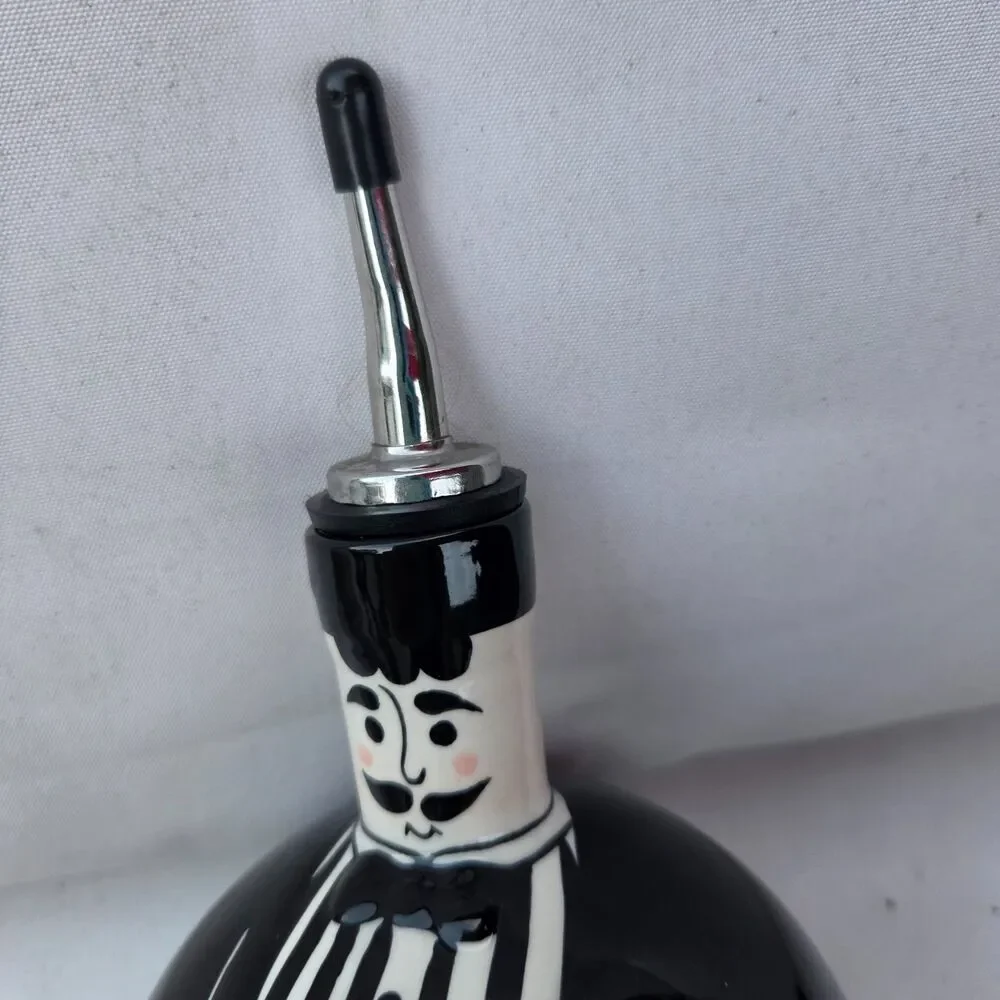 Vintage Butler / Waiter Ceramic Oil Bottle cruet by BOSTON WAREHOUSE